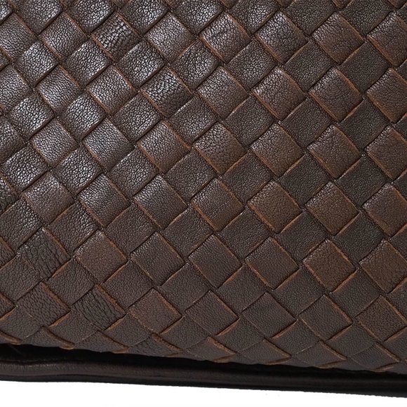 Bottega Veneta Intrecciato Bag Brown Men's Leather BOTTEGA VENETA - Picture 7 of 12